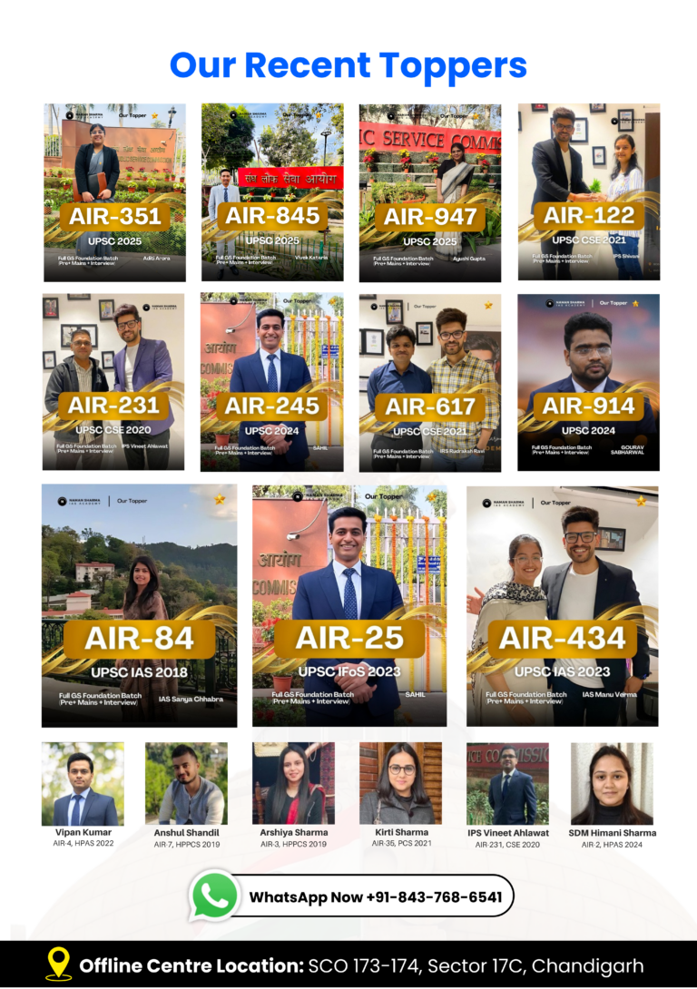 Naman Sharma IAS Academy Himachal Toppers